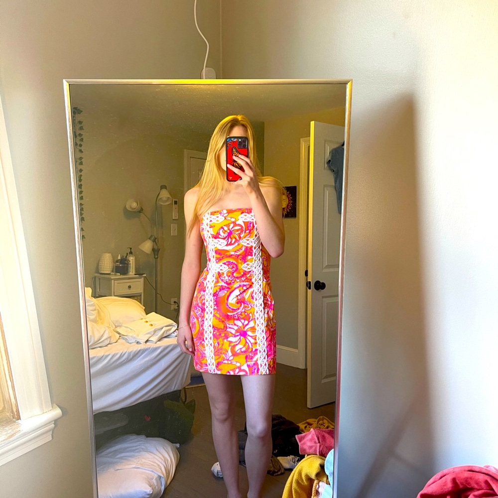 This is a Lily Pulitzer pink dress
